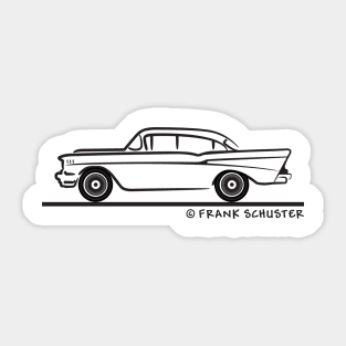 1957 Chevrolet Sedan Four Door Bel Air Sticker